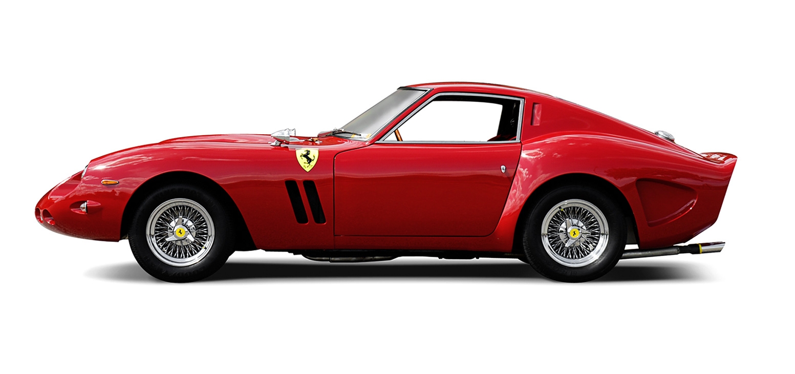 Left car. Ferrari 250 GTO сбоку. Car Retro с боку. Car Side view. Car from Side.