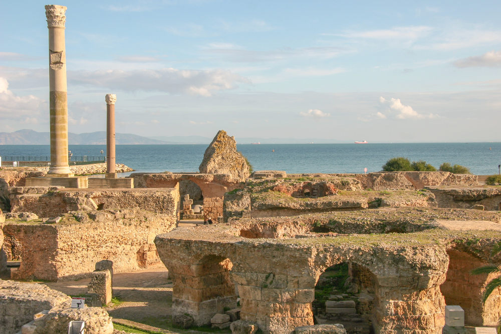 Ruiny starověkého Kartága v Tunisku 2